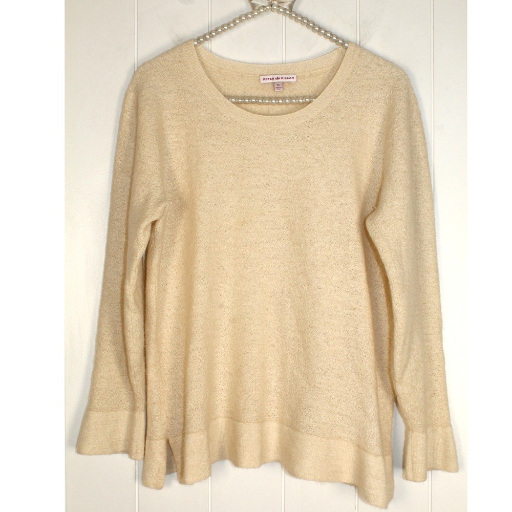Peter Millar Women's Cream Alpaca Blend Sweater Size XL